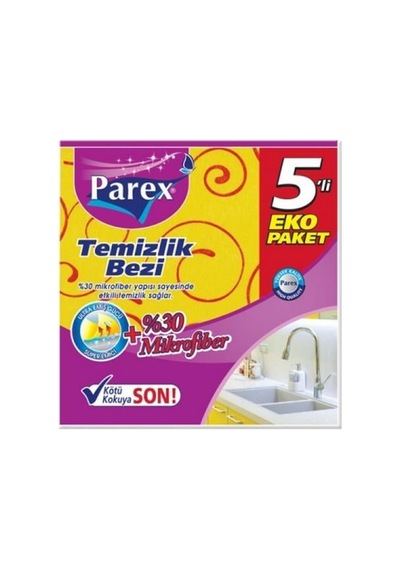 Mikrofiber %30 Temizlik Bezi 5 Li Çok Renkli