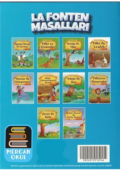1. Sınıf Okuma Seti La Fonten Masalları 10 Kitap + Değerlendir...
