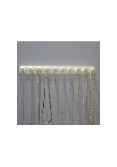 Takı Kanca Rayı Organizer Askılık 10 Bölmeli Askılık 14 Cm Beyaz - 934965922 Beyaz