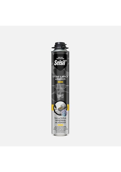 Selsil Taş Ve Tuğla Yapıştırıcı Jel Köpük Sarı 830 Gr