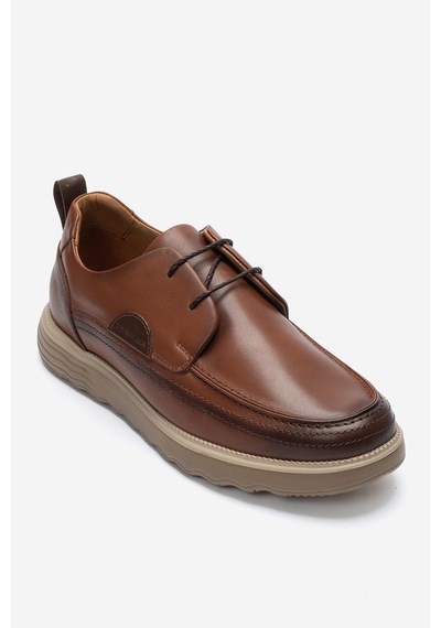 Dericlub Erkek Kalın Taban Comfort Casual Ayakkabı Gerçek Deri Cr 2896 Taba