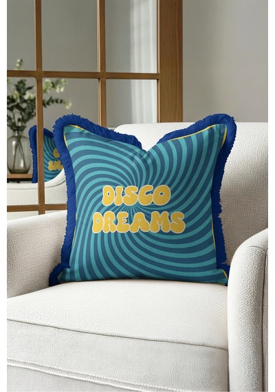 Retro Disko Dreams Saçaklı Yastık Kılıfı - Enerjik Pop Art Turkuaz Lacivert Püsküllü Kırlent Kılıfı Sakin Vadi Halo Retro Disko Dreams Saçaklı Yastık Kılıfı - Enerjik Pop Art Turkuaz Lacivert Püsküllü Kırlent Kılıfı Sakin Vadi Halo