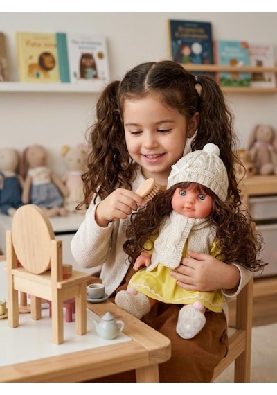 Lucia Girl Konuşan 35 Cm - Etkileşimli Kolları Bacakları Ve Kafası Et Kutulu Atkılı Oyuncak Bebek 65166516
