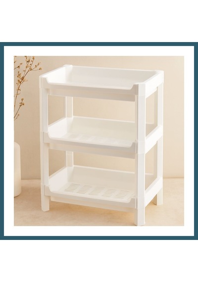 Bezos 3 Katlı Geniş Sepet Organizer Raf Ünitesi 510x205x685 Mm Ob Çok Renkli