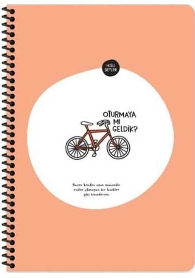 16,5 22,5 80yp.çiz.stickerli Defter - Dinlenmek Istiyorum Turuncu