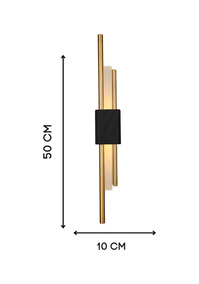 Kirpi Gold Siyah Boru Aplik Gold Siyah
