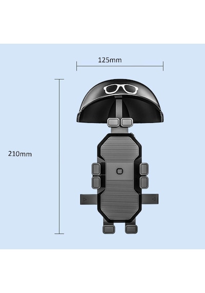 Mt32 Motor Motosiklet Bisiklet Telefon Tutucu Yağmur Güneş Koruyu Siyah