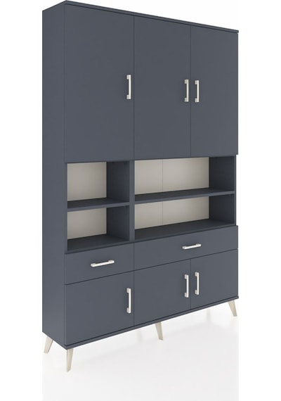Arges Dolap 8 Raflı 2 Çekmeceli 6 Kapaklı 132x30x195 Antrasit-antrasit/antrasit Antrasıt/antrasıt Arges Dolap 8 Raflı 2 Çekmeceli 6 Kapaklı 132x30x195 Antrasit-antrasit/antrasit Antrasıt/antrasıt