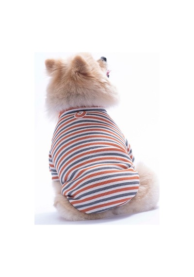 Kiremit Marseille Softline Çizgili Kedi Köpek Sweati Köpek Kıyafeti Kedi Kıyafeti