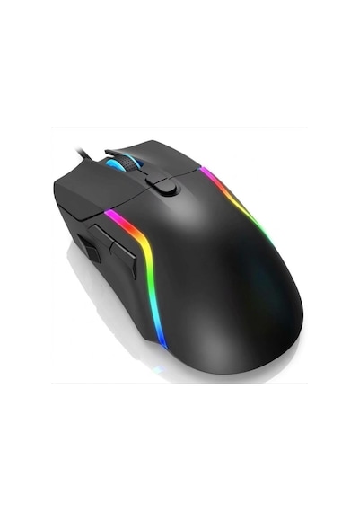 G28 Profesyonel Makro Programlanabilir Rgb Oyuncu Mouse Kablolu- 6400 Dpı Ateş Etme Butonlu Örgü Kablolu Gaming Fare