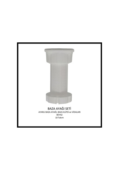 Baza Ayağı Seti, 10 Cm, Beyaz, 10 Takım Beyaz