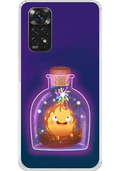 Xiaomi Redmi Note 11 Uyumlu Şeffaf Kılıf Howls Moving Castle 2 Tasarımlı