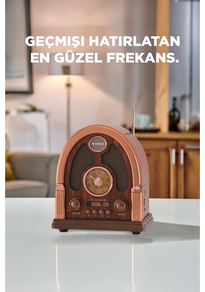 Torima D-58 Nostalji Radyo Kablosuz Bluetooth Hoparlör