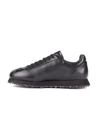 Shoetyle - Hakiki Deri Siyah Renk Günlük Erkek Sneaker - 666-10-110-1651