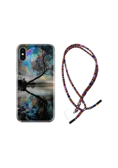 Apple Uyumlu iPhone XS Max Kılıf Rasta Boyun Askılı Dream World 1839
