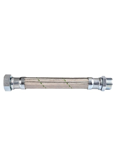2 1/2" 16 Bar Paslanmaz Örgülü Hidrofor Hortumu Düz Flex Hortum Rakor & Nipel 60 Cm