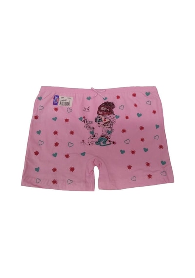 Seher Sedef Yıldız Kız Çocuk Desenli Boxer Şort Boxer