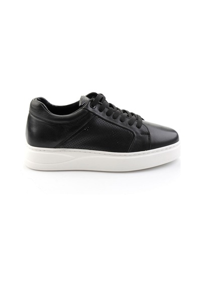 Bambi Siyah Hakiki Deri Erkek Sneaker E01593027203 Siyah