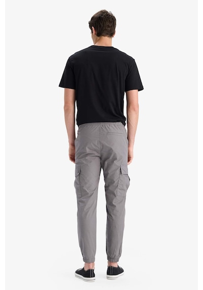 Defacto %100 Pamuk Regular Kargo Cepli Yazlık Jogger Paraşüt Pantolon E2181ax25smgr206 Gri