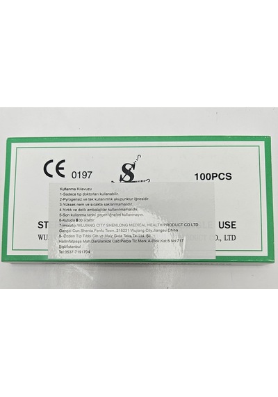 Shenlong Press Needle 0.22 X1.7 Mm-d 100 Adet Kalıcı Kulak Iğn...