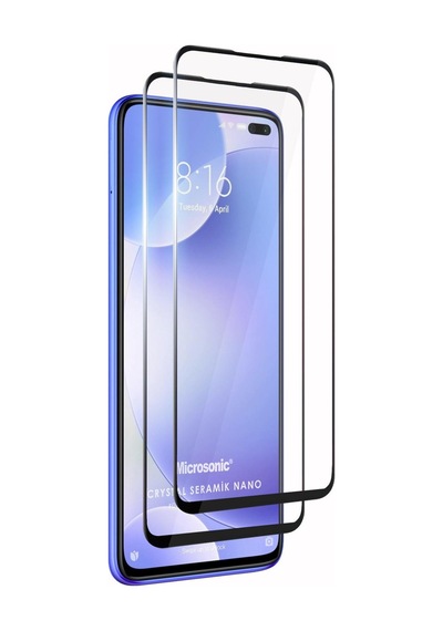 Microsonic Xiaomi Redmi K30 Crystal Seramik Nano Ekran Koruyucu Siyah 2 Adet