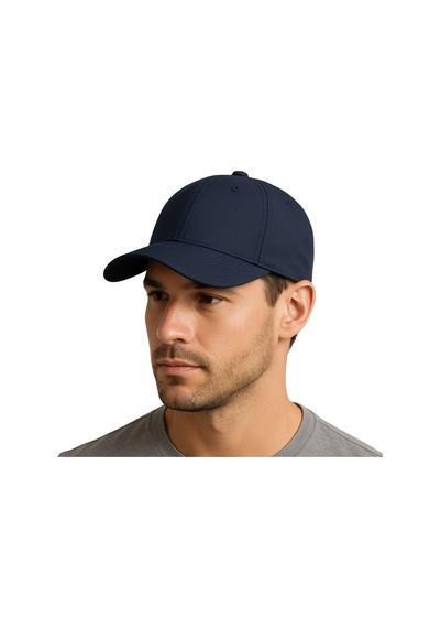 Perlotus Unisex Spor Kep Şapka Mikro Polyester Kumaş 6 Parça Ayarlanabilir Metal Tokalı Lacivert
