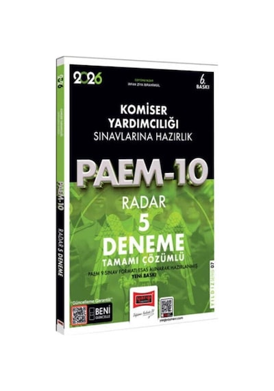 Yargı Yayınları 2026 Paem Komiser Yardımcılığı Sınavlarına Hazırlık Radar 5 Deneme