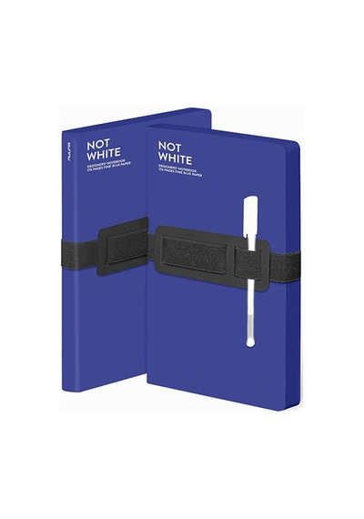 Nuuna Çizgisiz Mavi Defter Not White-Blue 54938 Mavi