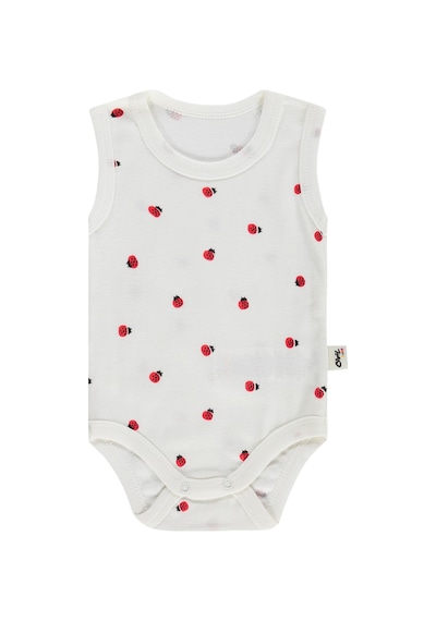 Civil Baby Uğur Böceği Empirme 0-48 Ay Çıtçıtlı Badi - Ekru