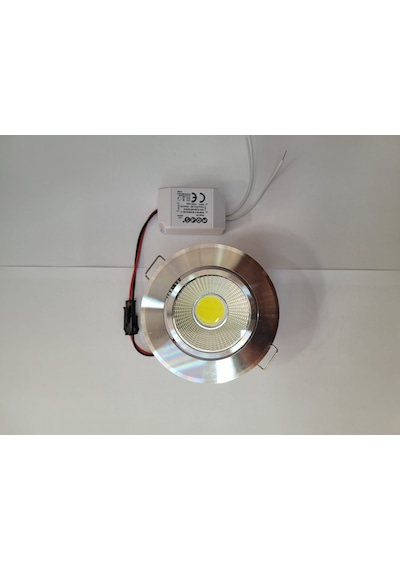 Noas 5 Watt Krom Kasa Beyaz Işık Trafolu Cob Led Spot 10 Lu Paket