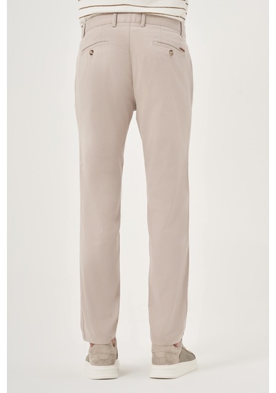 Morven Erkek Taş Yazlık Pamuk Yan Cep Slim Fit Chino Pantolon 25ys003010870 Taş