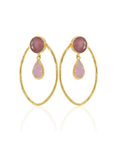 Kadir Jewellery 22 Ayar Altın Kaplama Vintage Küpe -el İşçiliği Ve Hipoalerjenik Küpe Pembe 45596914
