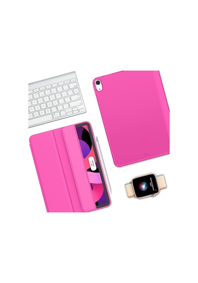 İpad 11. Nesil A16 Ve 10. Nesil 10.9" Uyumlu Kılıf A3355 A2696 Ultra İnce Standlı Kapak Pembe Kapaklı Kılıf