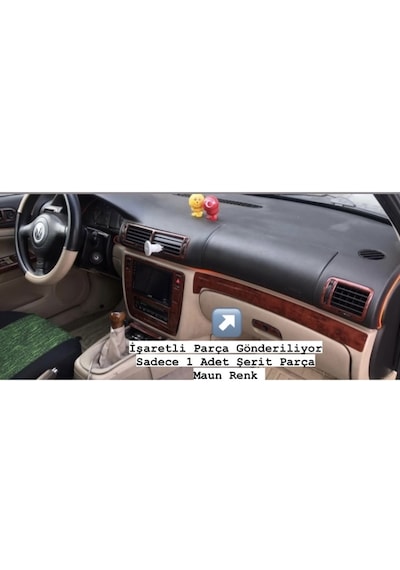 Volkswagen Passat B5 B5,5 Torpido Şeriti Maun Kaplama Maun Renk