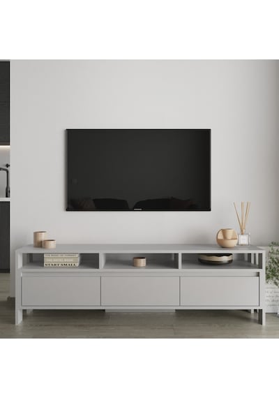 Atlas 3 Kapaklı Tv Ünitesi 160 Cm Sis Gri