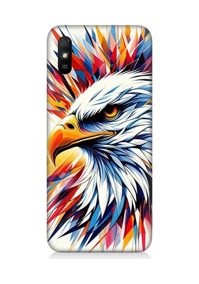 Xiaomi Redmi 9a Uyumlu Renkli Kartal Sıçrayışı Desenli Silikon Kılıf Çok Renkli