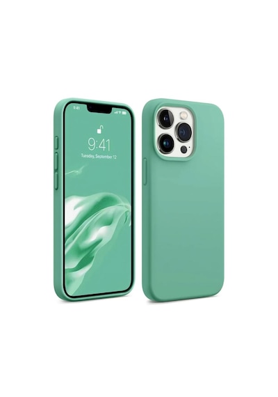 Bix İphone 13 Pro Silikon Kılıf Magsafe Uyumlu Güçlü Koruma Darbe Emici Nane Yeşili Yeşil