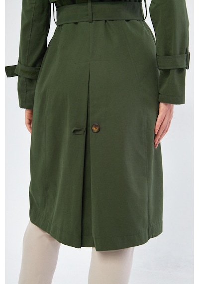 Pastelastore %100 Pamuk Gabardin Uzun 110cm Astarlı Kemerli Kadın Trençkot 1111 Koyu Haki Pastelastore %100 Pamuk Gabardin Uzun 110cm Astarlı Kemerli Kadın Trençkot 1111 Koyu Haki