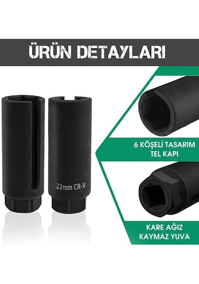 Dorf 1/2 Oksijen Sensör Seti Havalı 22mm Lambda Sensör Sökme Uzunluk 91mm