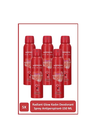 Watsons Radiant Glow Deodorant Sprey Kadın Pudralı 5 150 ML