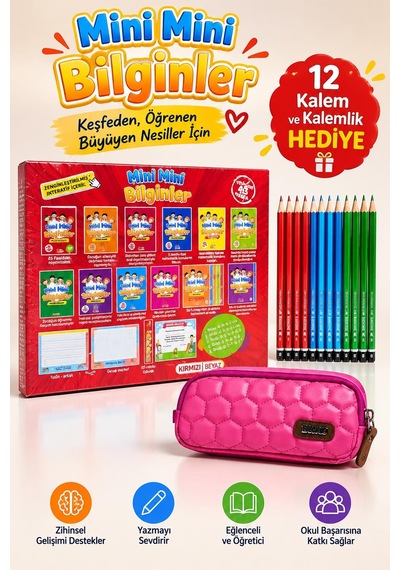 Efsane Bilgin 1.sınıf Mini Mini Bilginler Zenginleştirilmiş İnteraktif Eğitim Seti + Hediye