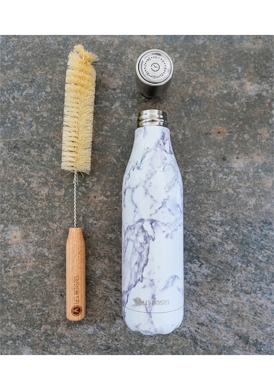 Les Artistes Paris Isı Yalıtımlı Çelik Termos Matara 500 ML Marble Black & White Beyaz - Siyah