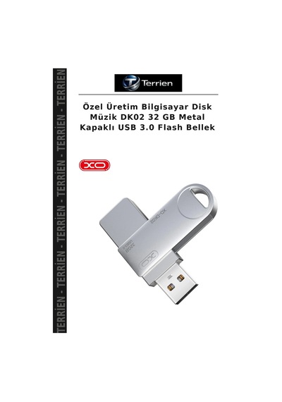 Özel Üretim Bilgisayar Disk Müzik Dk02 32 Gb Metal Kapaklı Usb 3.0 Flash Bellek