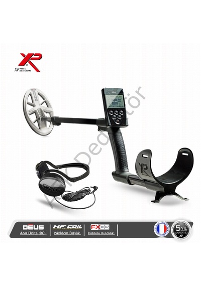 Xp Deus Rc Ana Üniteli 24x13 Cm Hf Başlıklı Fx03 Kablolu Kulaklıklı Metal Dedektörü
