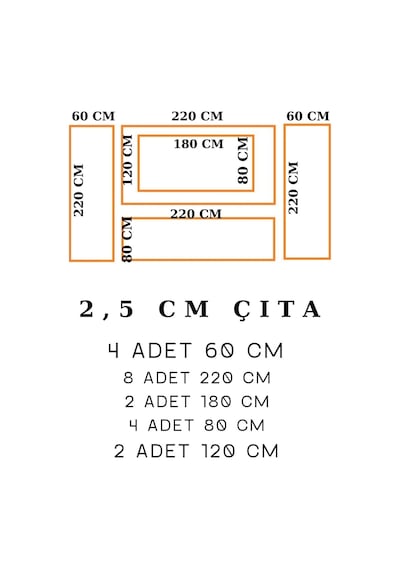Tv Ünitesi Boyanabilir Çıta Hazır Kesim Anka146