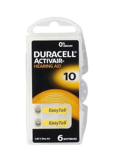 Duracell Activair 10 Numara İşitme Cihazı Pili 6'lı