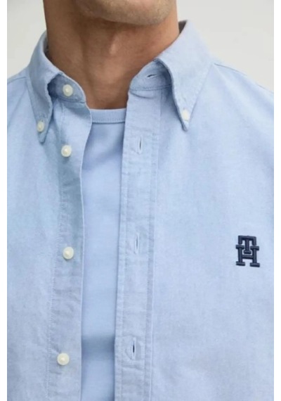Tommy Hilfiger Herıtage Oxford Imd Rf Shırt Erkek Mavi Gömlek - Mw0mw39235