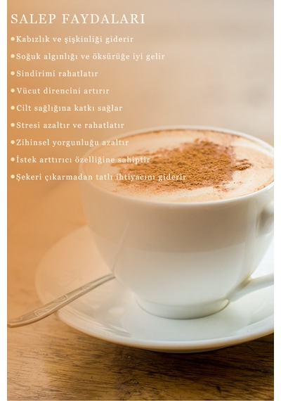 Doğal Saf Sahlep 50g, 1. Sınıf Katkısız Toz Salep Bucak Sahlebi Dondurma Salebi