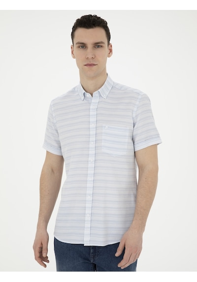 Pierre Cardin Erkek Açık Mavi Gömlek Kısa Kollu 50289412-vr003 Açık Mavi