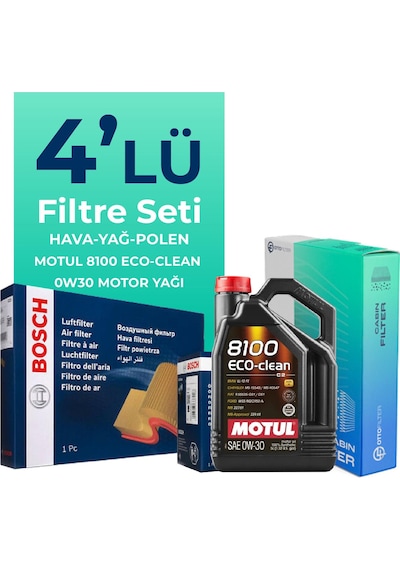 Bosch Jaguar F-Pace 2.0 Dizel Filtre Bakım Seti Motul Motor Yağlı (2015-2022) 4 Lü
